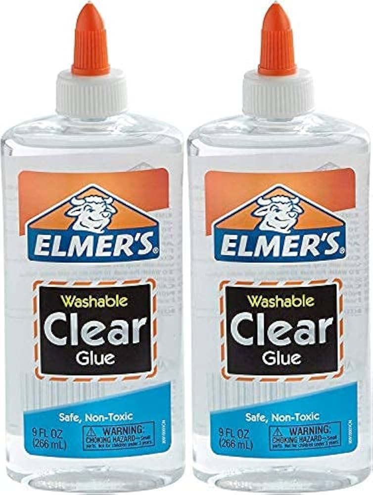 Elmer's Liquid School Glue, Clear, Washable, 9 Ounces, 1 Count Pack of 2 | Amazon (US)