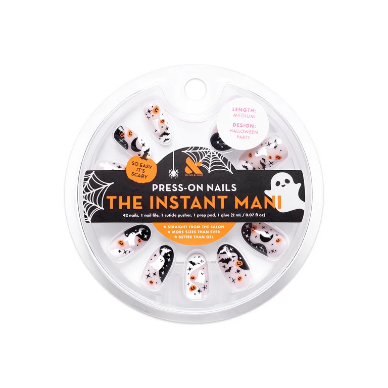 Olive & June Instant Mani Medium Oval Press-On Nails, Halloween Party, 42 Pieces | Walmart (US)