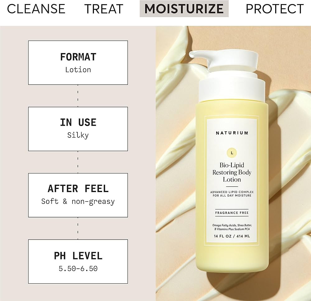 Naturium Bio-Lipid Restoring Moisturizing Body Lotion with Shea Butter, Fragrance Free, 14 oz | Amazon (US)