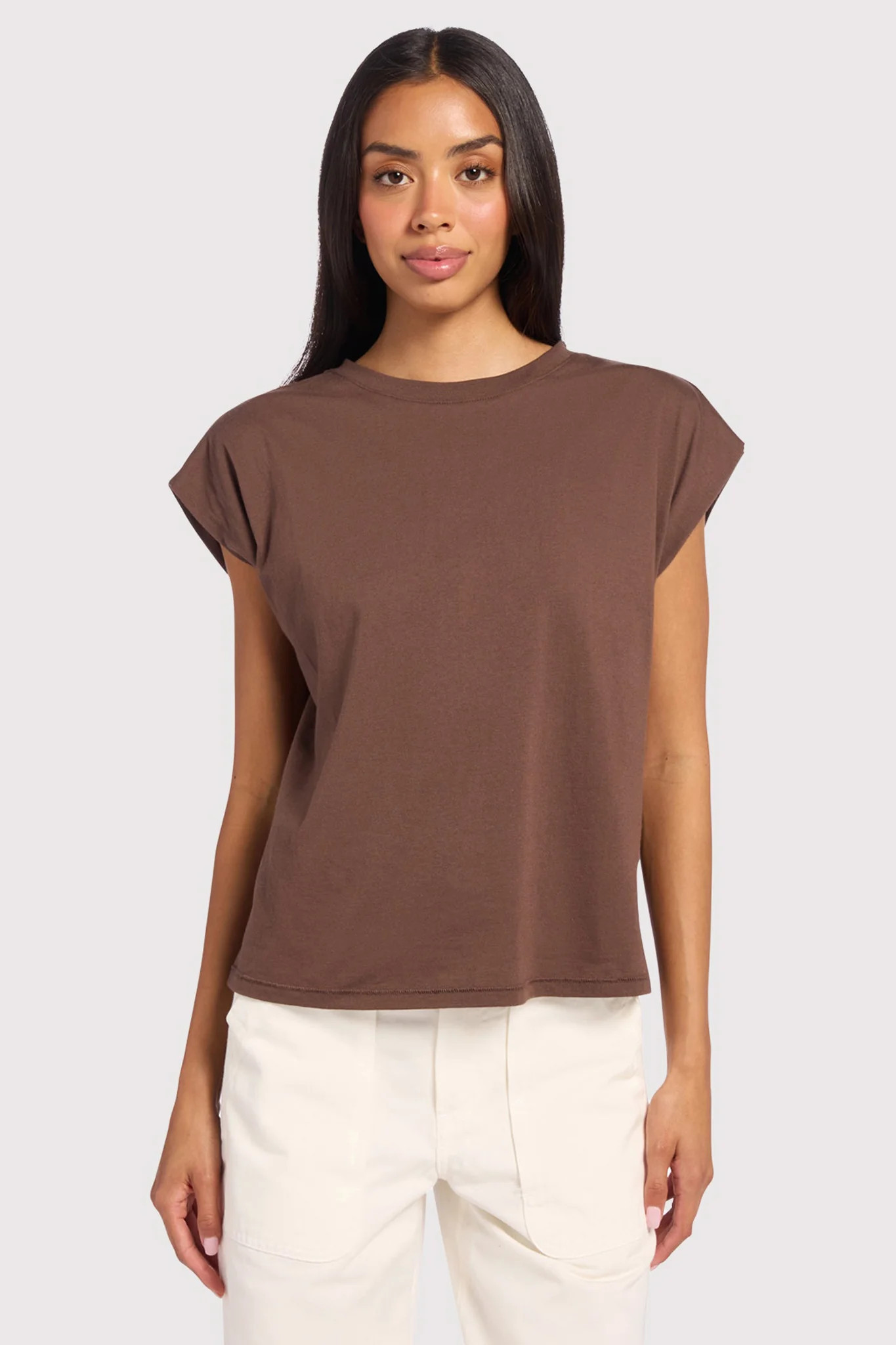 Soft Cotton Muscle Tee | Coffee S | nuuds