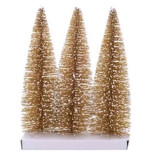 10" Gold Bottle Brush Trees, 3ct. by Ashland® | Michaels Stores