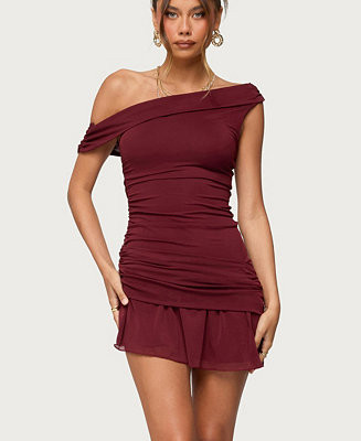 Women's Gesibelle Off Shoulder Mesh Mini Dress | Macy's