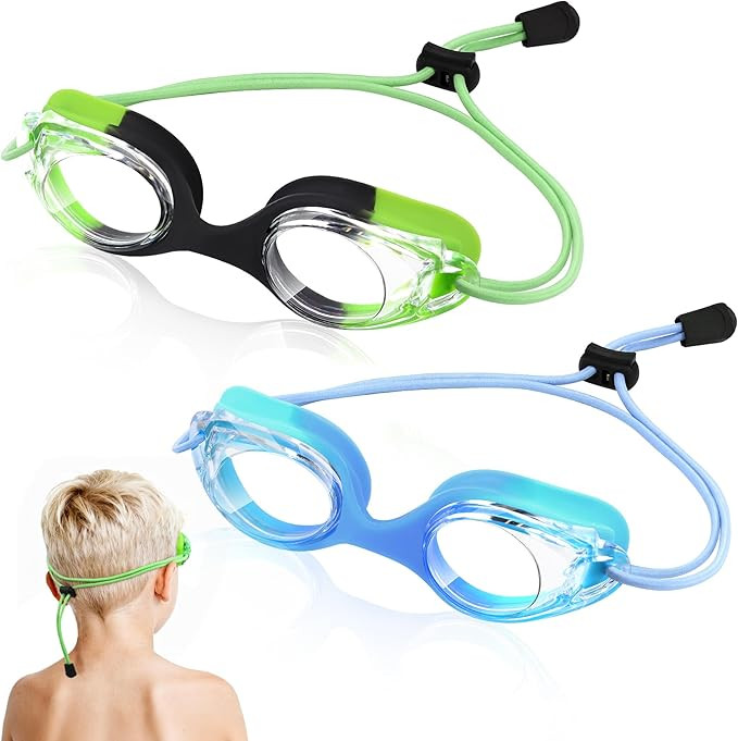 Vvinca Kids Swim Goggles with Bungee Strap No Leaking Anti Fog Toddler Goggles with Quick Adjust ... | Amazon (US)