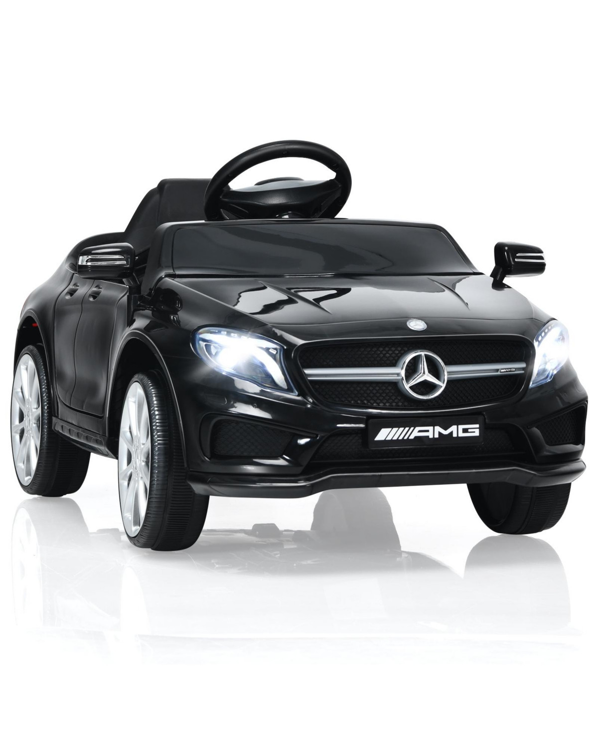 12V Electric Kids Ride On Car with Remote Control - Black | Macy's