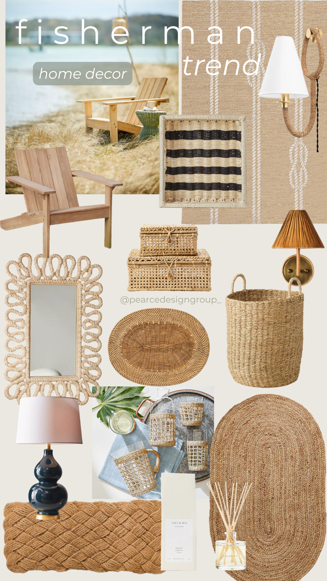 The fisherman trend, but make it home decor. As a coastal design firm, we are loving this trend. No cheesy "beachy" theme items or old man statues here! What do you think? Would you try this trend? 

 #LTKHome