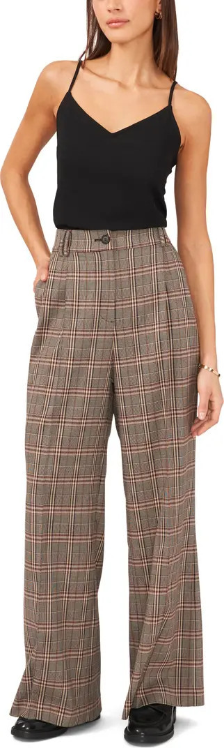 Plaid High Waist Wide Leg Pants | Nordstrom