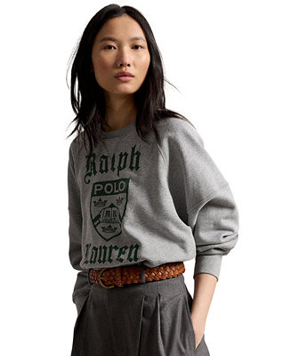 Women's PRL Crest Fleece Crewneck Sweatshirt | Macy's