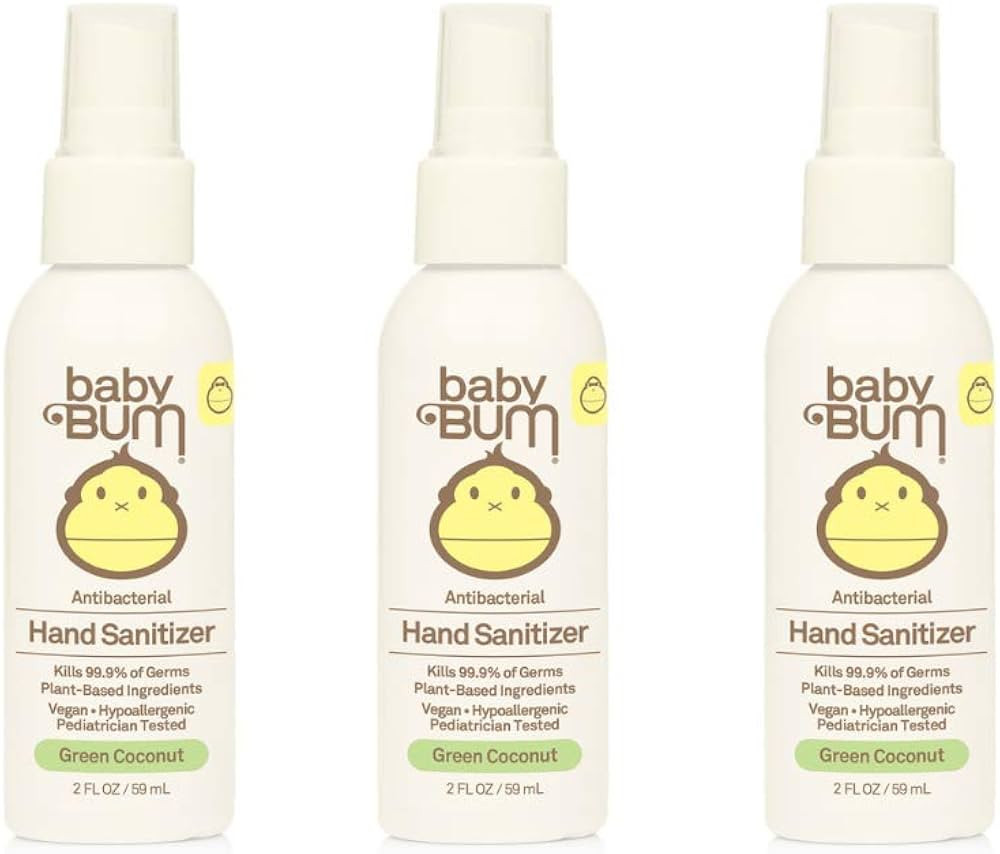 Baby Bum Hand Sanitizer - Antibacterial Spray - Natural Fragrance Non-Drying Coconut and Aloe For... | Amazon (US)