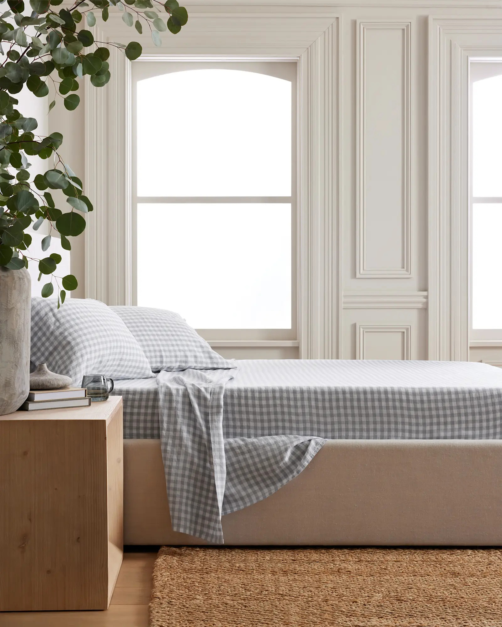 European Linen Gingham Sheet Set | Quince