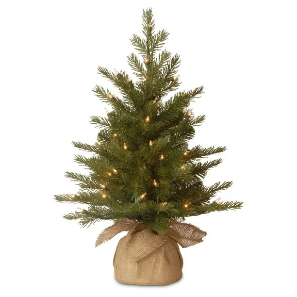 3' x 22" Pre-Lit Nordic Spruce Artificial Christmas Tree - Clear Lights - Walmart.com | Walmart (US)