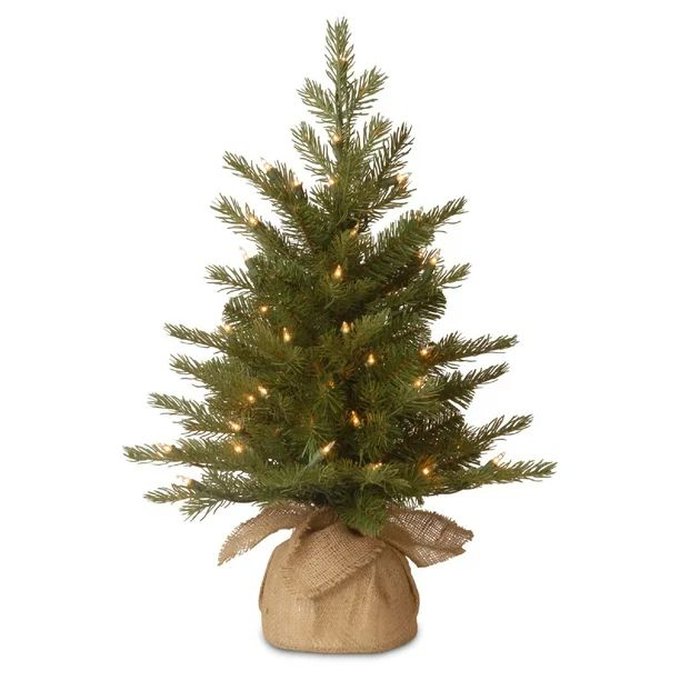 3' x 22" Pre-Lit Nordic Spruce Artificial Christmas Tree - Clear Lights - Walmart.com | Walmart (US)
