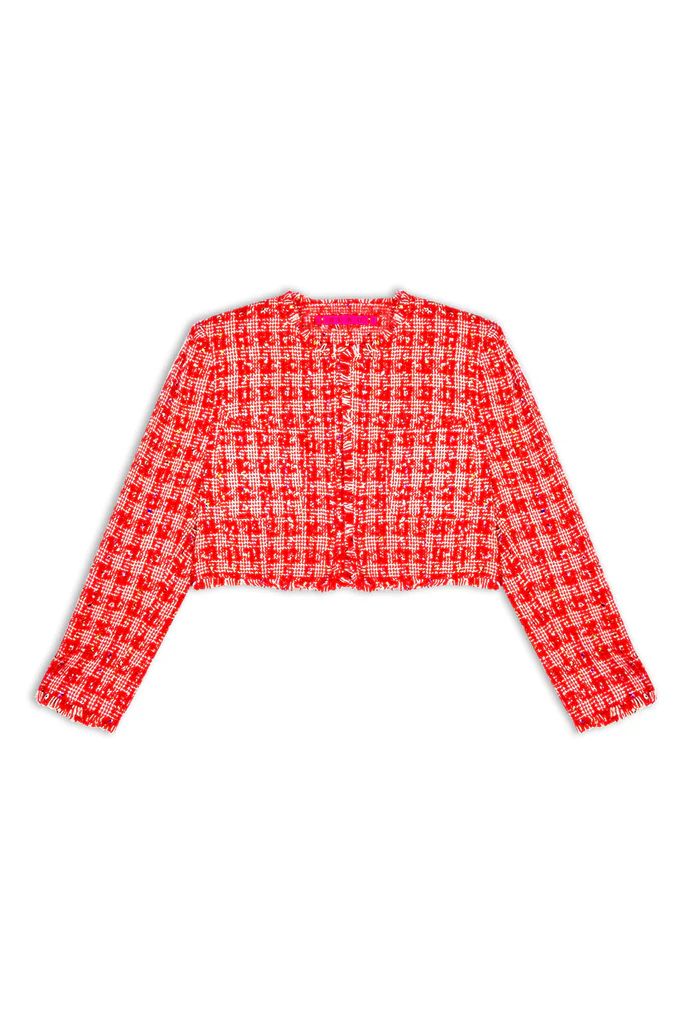 Bolero Blazer - Red Tweed | Shop BURU