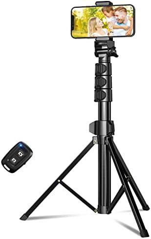CIRYCASE Trepied Smartphone, 142cm Extensible Perche a Selfie Trepied Aluminium avec Télécomman... | Amazon (FR)