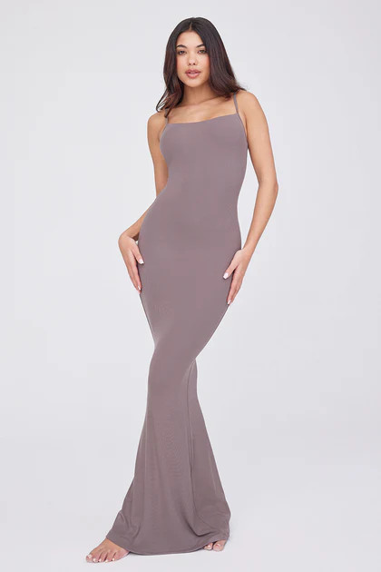365 SCULPTING LOUNGE CAMI MAXI DRESS - MOCHA | TALA (UK)