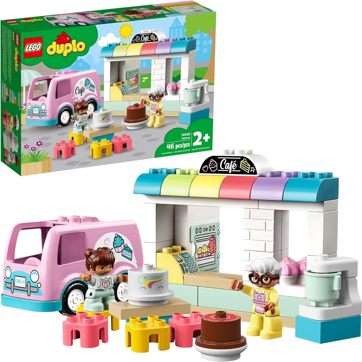 LEGO DUPLO Town Bakery 10928 Educational Play Café Toy for Toddlers, Great Gift for Kids Ages 2 ... | Amazon (US)