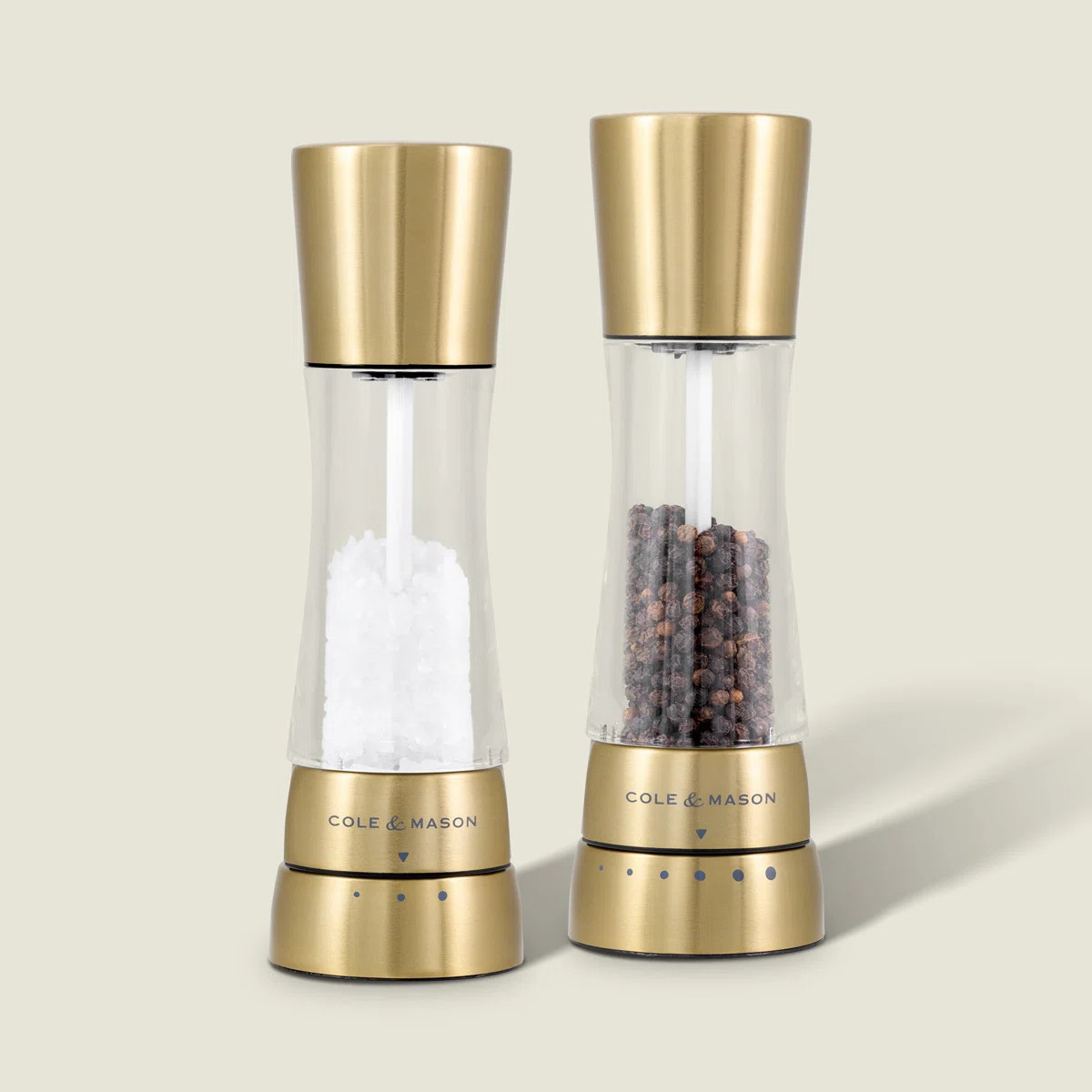 Cole & Mason Derwent Matte Gold Salt& Pepper Mill Set 7.5" | Wayfair North America