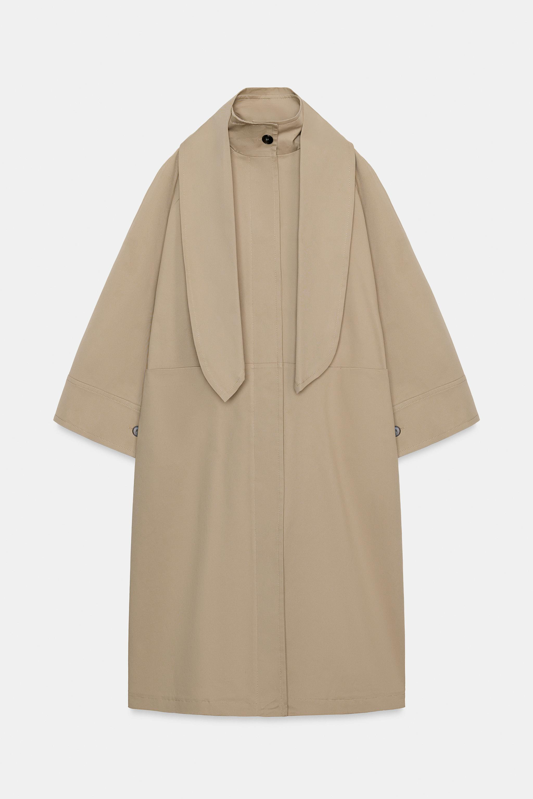 OVERSIZED TRENCH COAT WITH SCARF ZW COLLECTION LIMITED EDITION | Zara US