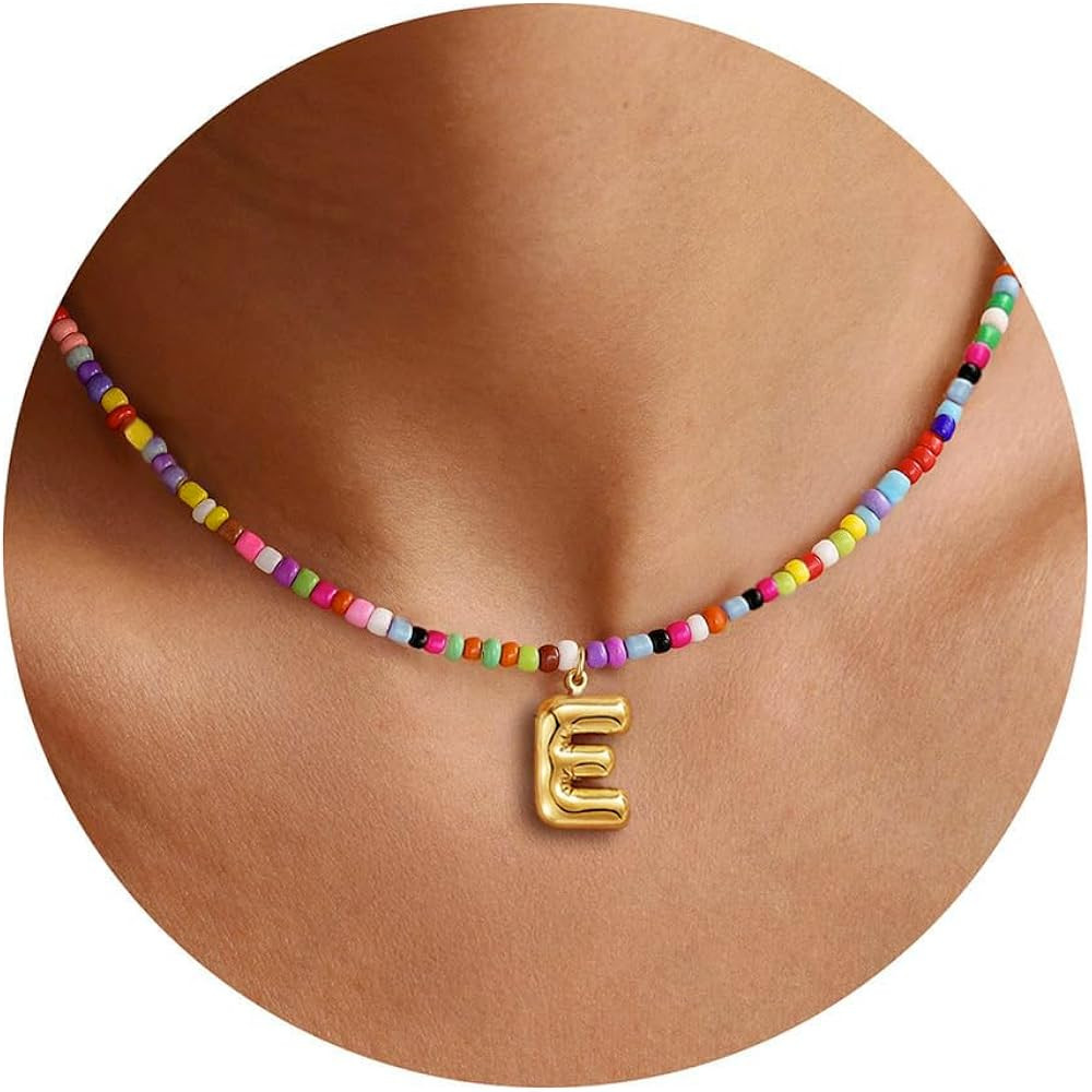 Colorful Initial Necklaces Gifts for Girls Kids Teens, 6-18 Year Old Girl Birthday Gift Teen Girl... | Amazon (US)