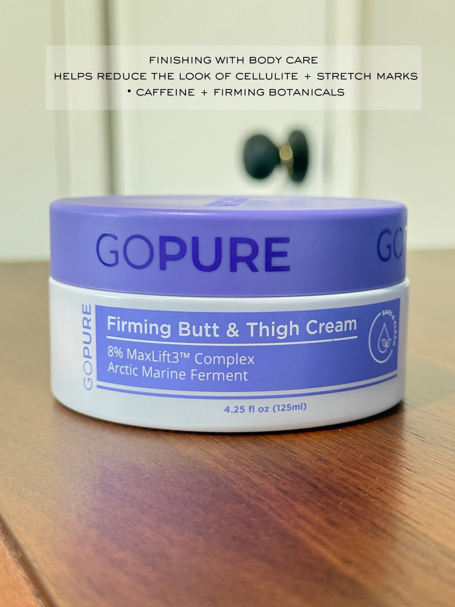 Final step: body care.

This firming cream targets the appearance of cellulite and stretch marks on the butt and thighs. It contains caffeine and firming botanicals to support smoother-looking skin.

I use this nightly for consistency, especially heading into warmer months.

Full routine linked below 🤍

firming body cream, cellulite cream, stretch mark support, butt and thigh treatment

#LTKselfcare #LTKBeauty #LTKmorningroutine