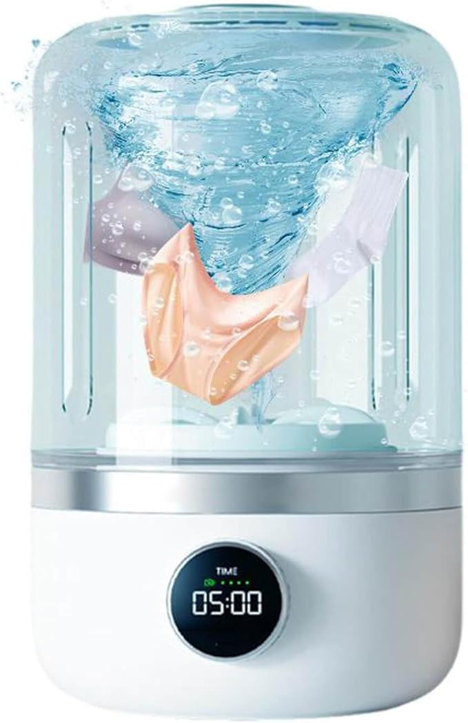 Mini Fully Automatic Washing Machine for Delicates, Portable Rechargeable Cordless Mini Washing M... | Amazon (US)
