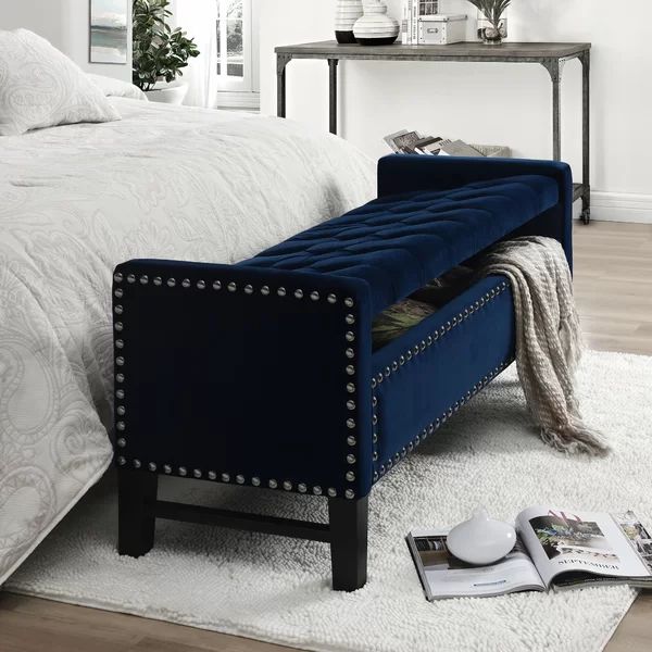 Tess Upholstered Flip Top Storage Bench | Wayfair North America