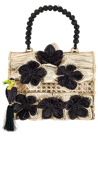 Six Black Flowers Handbag in Black | Revolve Clothing (Global)