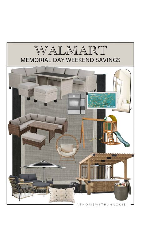 Walmart Memorial Day weekend savings, Walmart savings, Memorial Day savings, Walmart outdoor, Walmart outdoor patio, Walmart summer patio, Walmart outdoor couch, play area, Walmart sectional. 

#LTKSaleAlert #LTKSeasonal #LTKHome