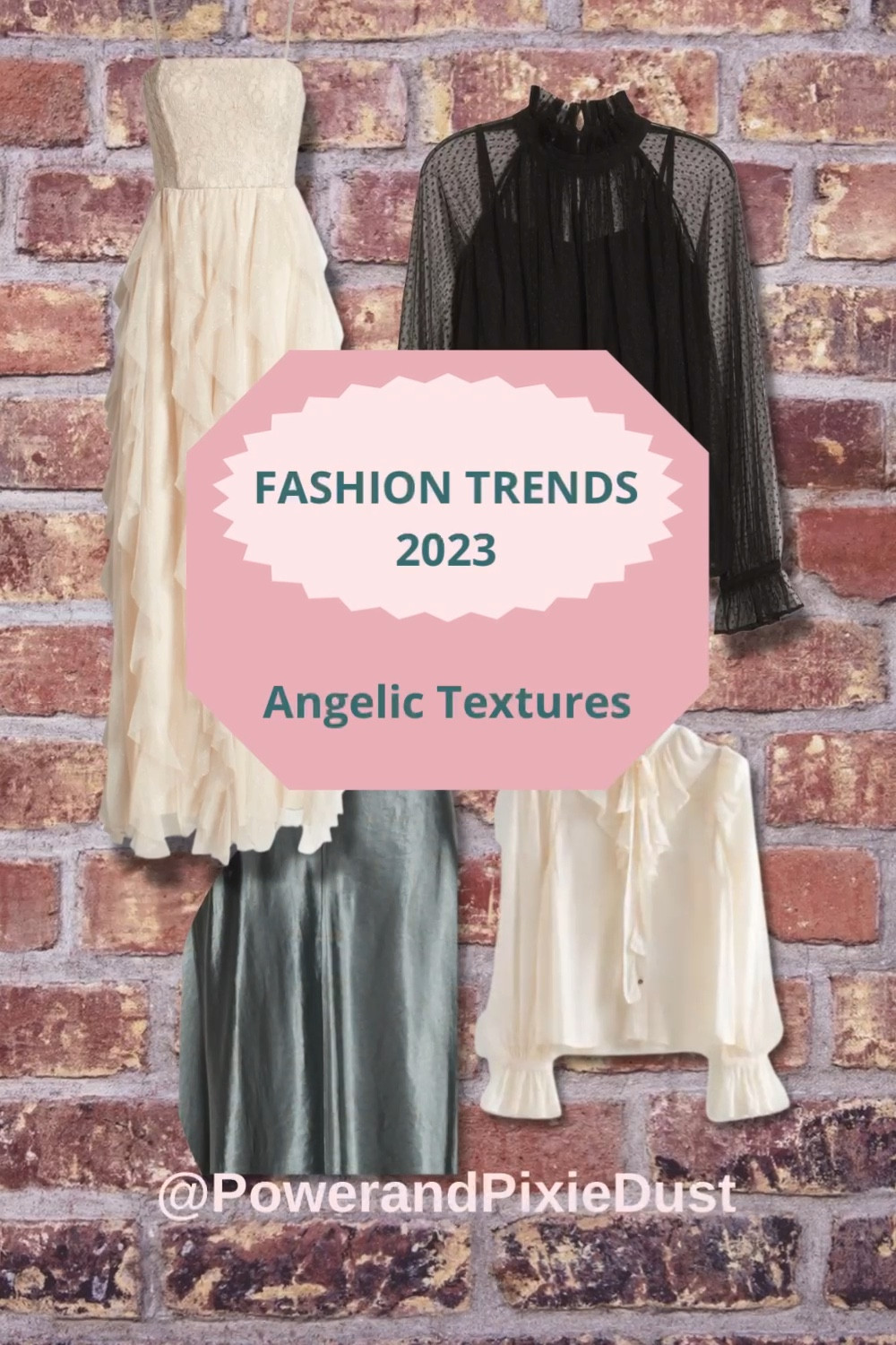 #fashiontrends2023 say #angelictextures will be on point. A mix of ruffles, tulle, shimmer, and flowing materials make up this trend that celebrates femininity #bohoblouses #romanticstyle 

#LTKstyletip #LTKcurves #LTKfit