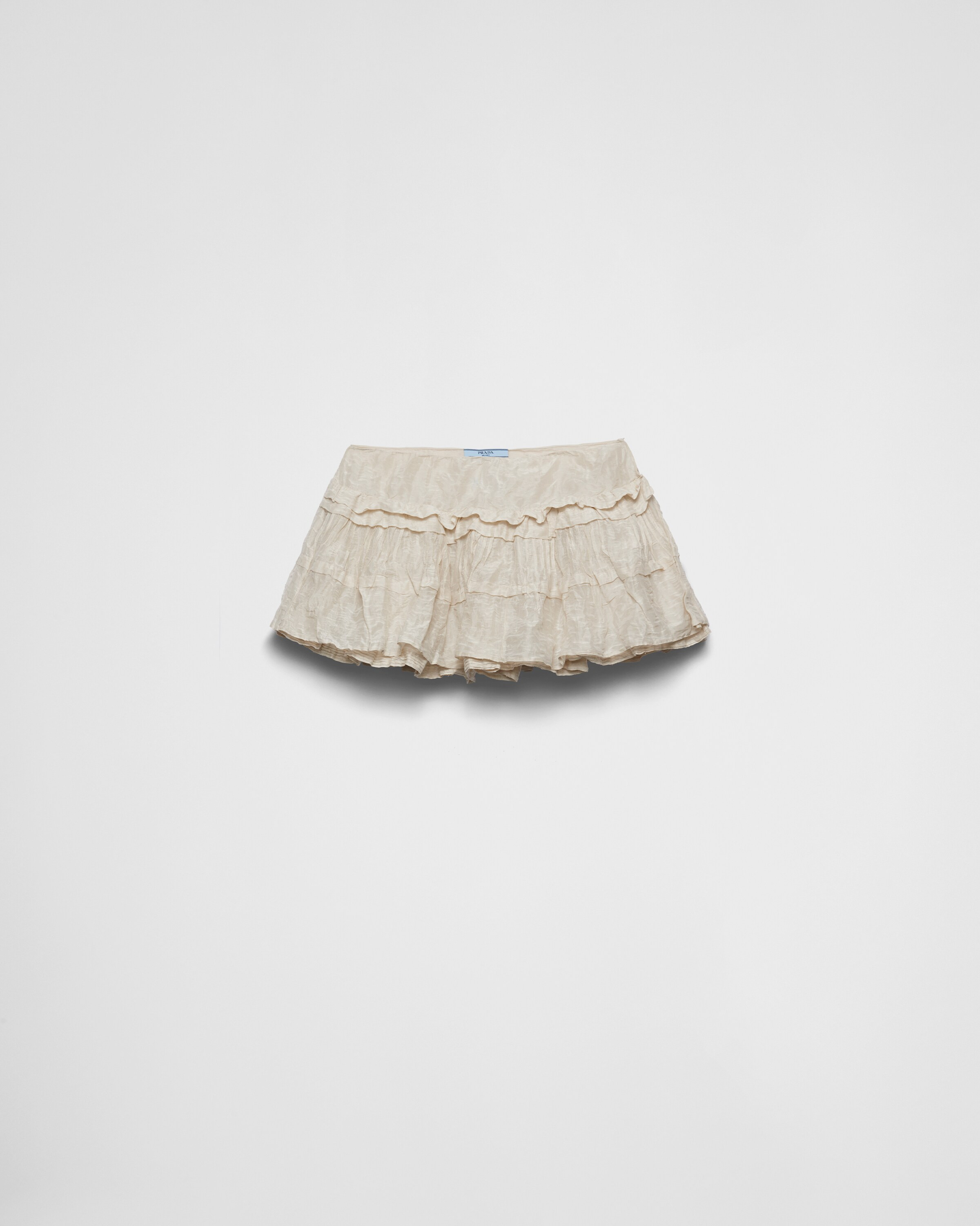 Antiqued silk miniskirt | Prada US