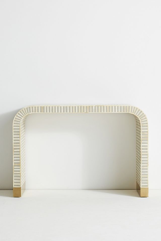 Waterfall Inlay Console Table | Anthropologie (US)