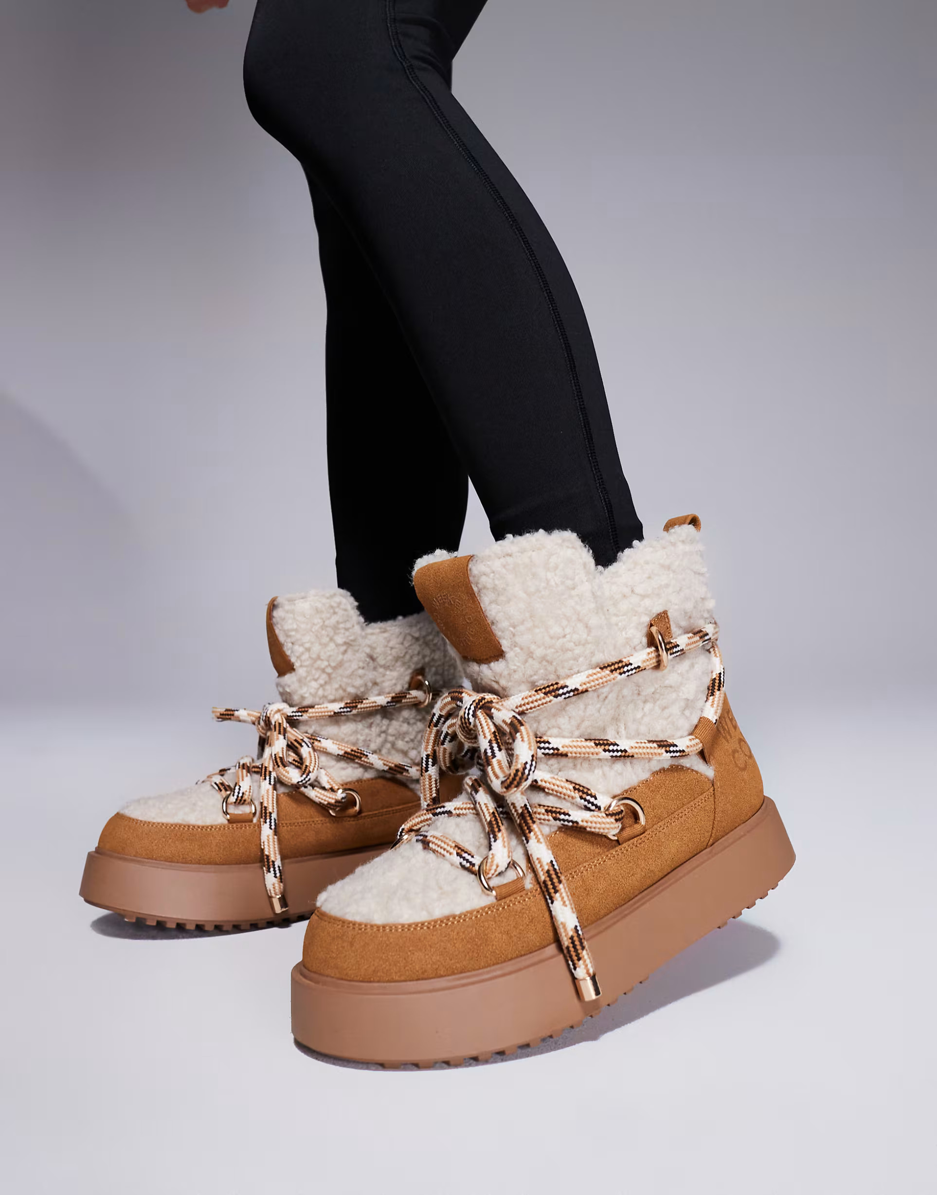 Weekend Collective snow boots in tan | ASOS (Global)