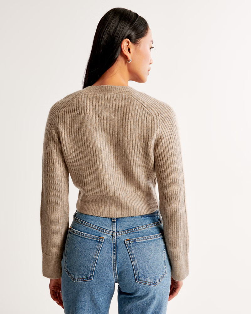 Crew Pearl Button Cardigan | Abercrombie & Fitch (US)