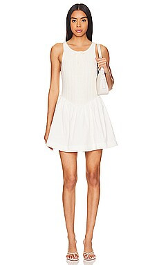 For Love & Lemons Billie Mini Dress in Cream from Revolve.com | Revolve Clothing (Global)