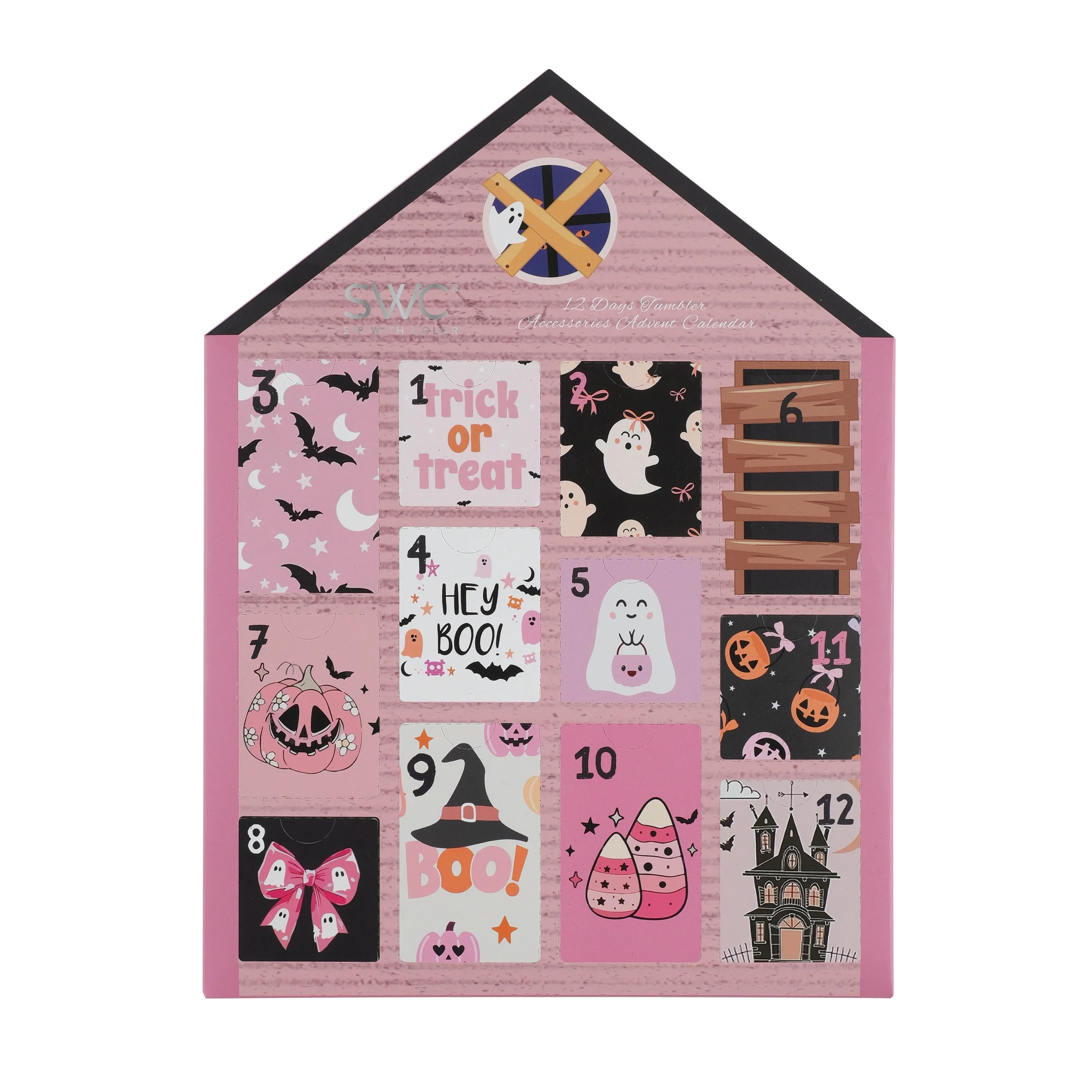 Cook With Color halloween pink 12pc water bottle accessory advent calendar - Walmart.com | Walmart (US)