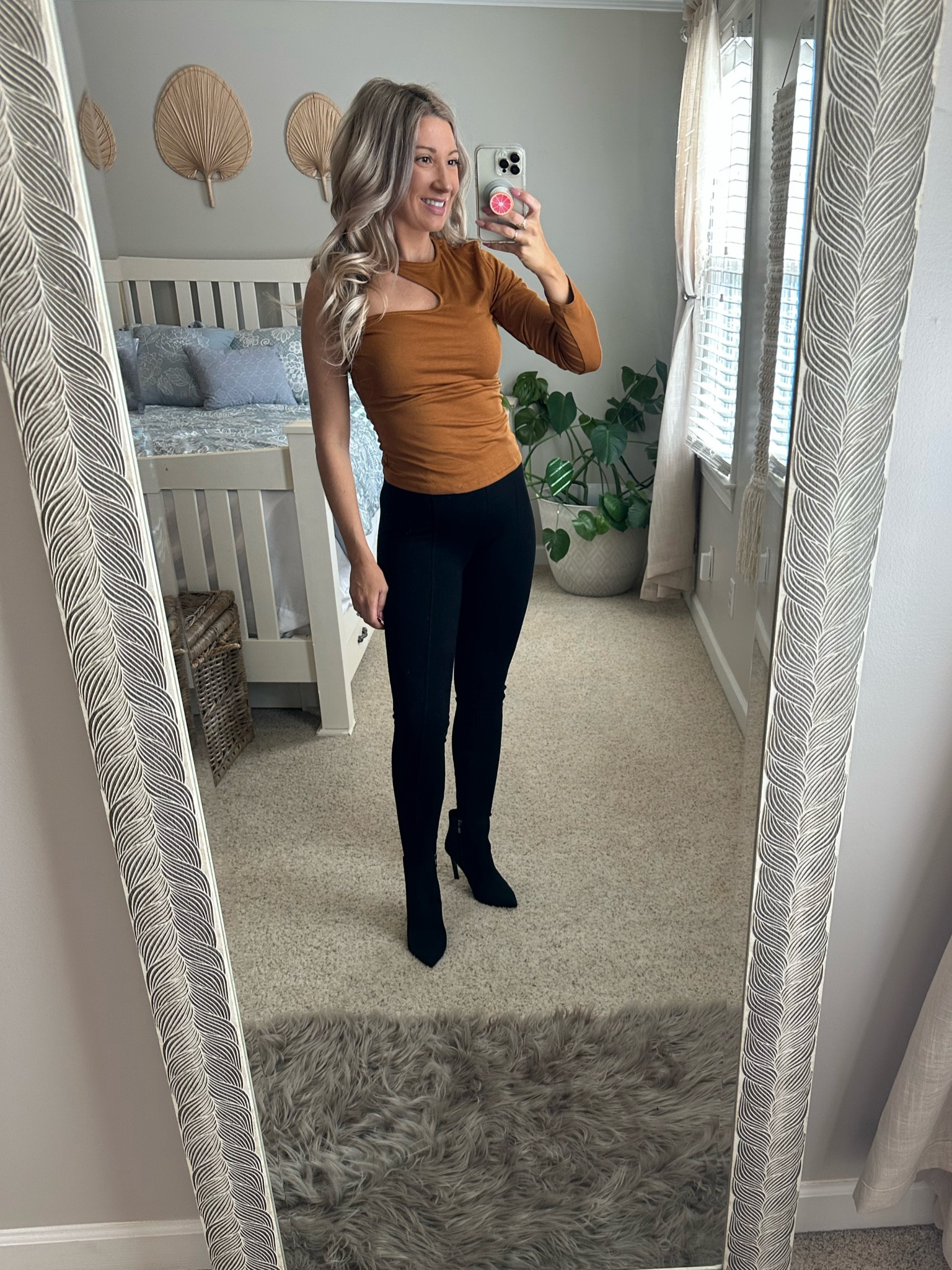 Holiday outfit with this fun long sleeve cut out 🤎

Thanksgiving outfit
Christmas outfit winter 2022
Winter 2022 outfit 

#LTKHoliday #LTKbump #LTKshoecrush