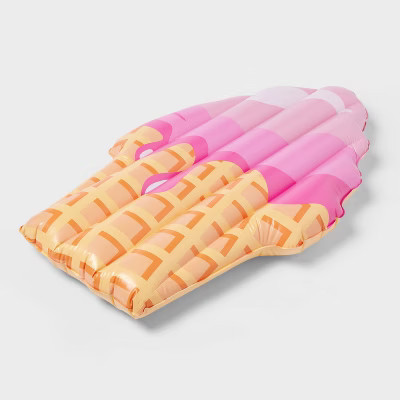 Ice Cream Cone Novelty Float - Sun Squad™: PVC Water Toy, 1 Person Capacity, Air Pump Required | Target
