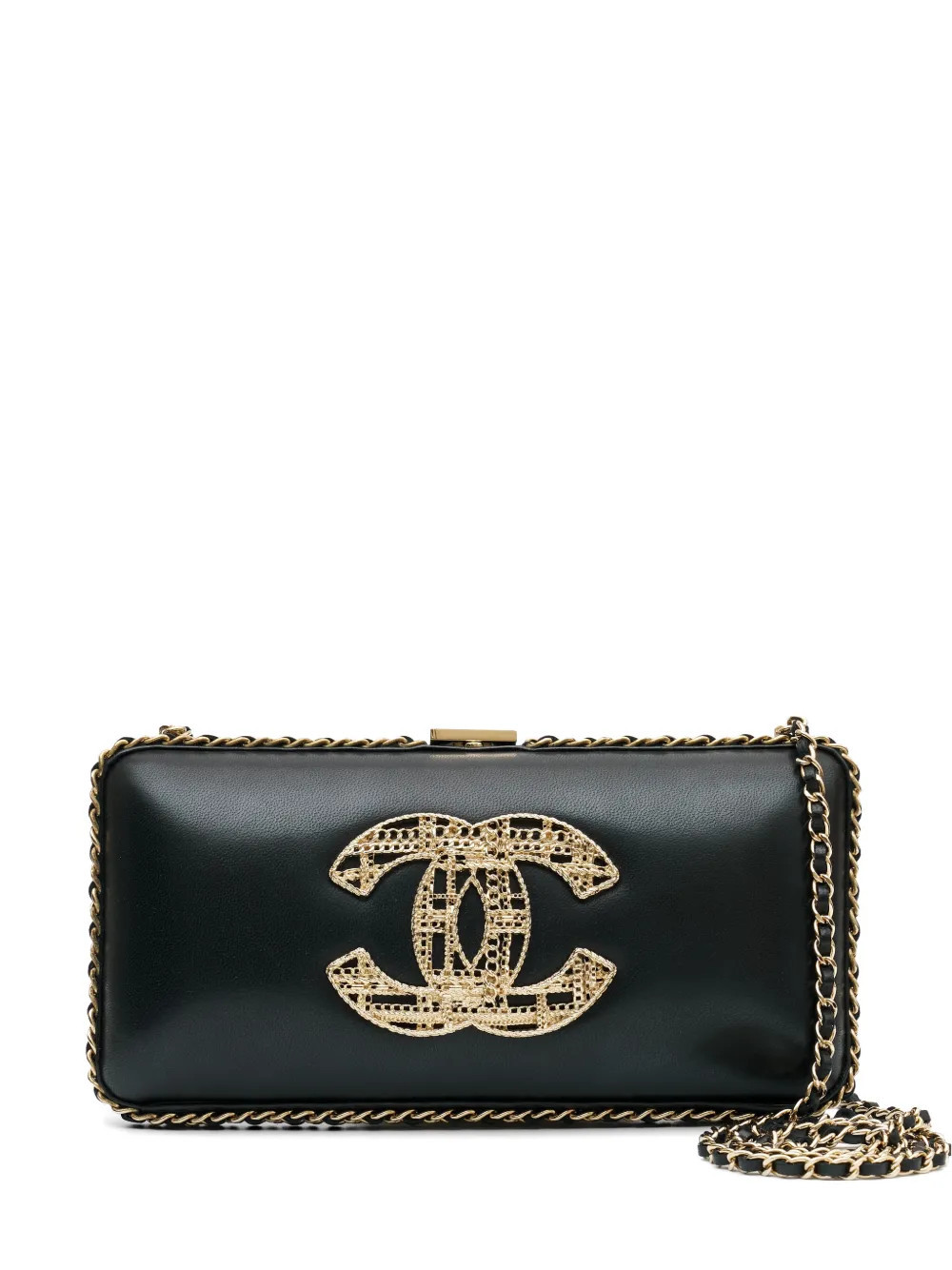 CHANEL Pre-Owned 2013-14 CC Chain Around clutch bag - Black | Farfetch Global