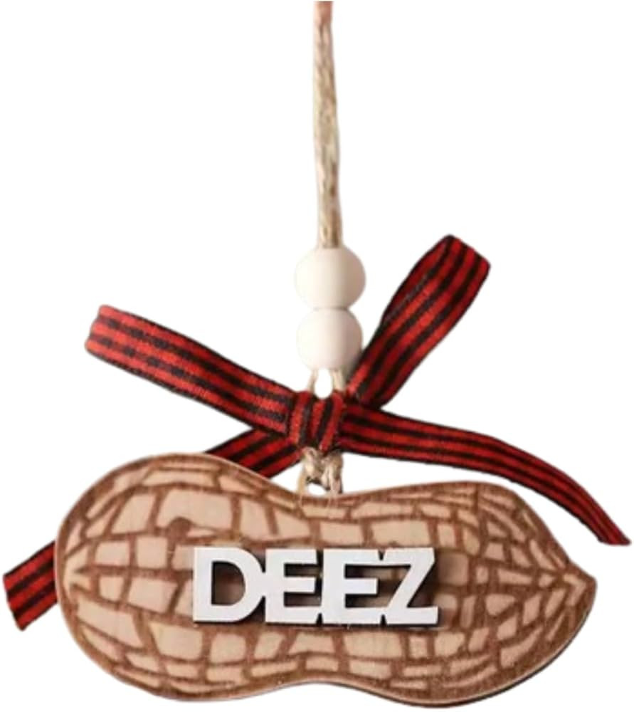 Christmas Deez Ornament, Funny Novelty Joke Gag Gifts, Wooden Xmas Tree Hanging Decor | Amazon (US)