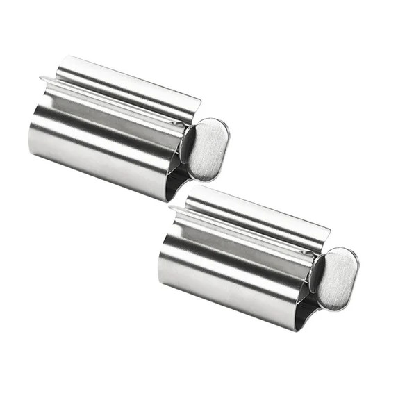2pcs Stainless Steel Toothpaste Tube Squeezer - Metal Toothpaste Dispenser Roller for Maximum Ext... | Walmart (US)