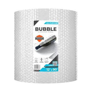 12 in. x 90 ft. Clear Bubble Cushion (144-Pack) | The Home Depot
