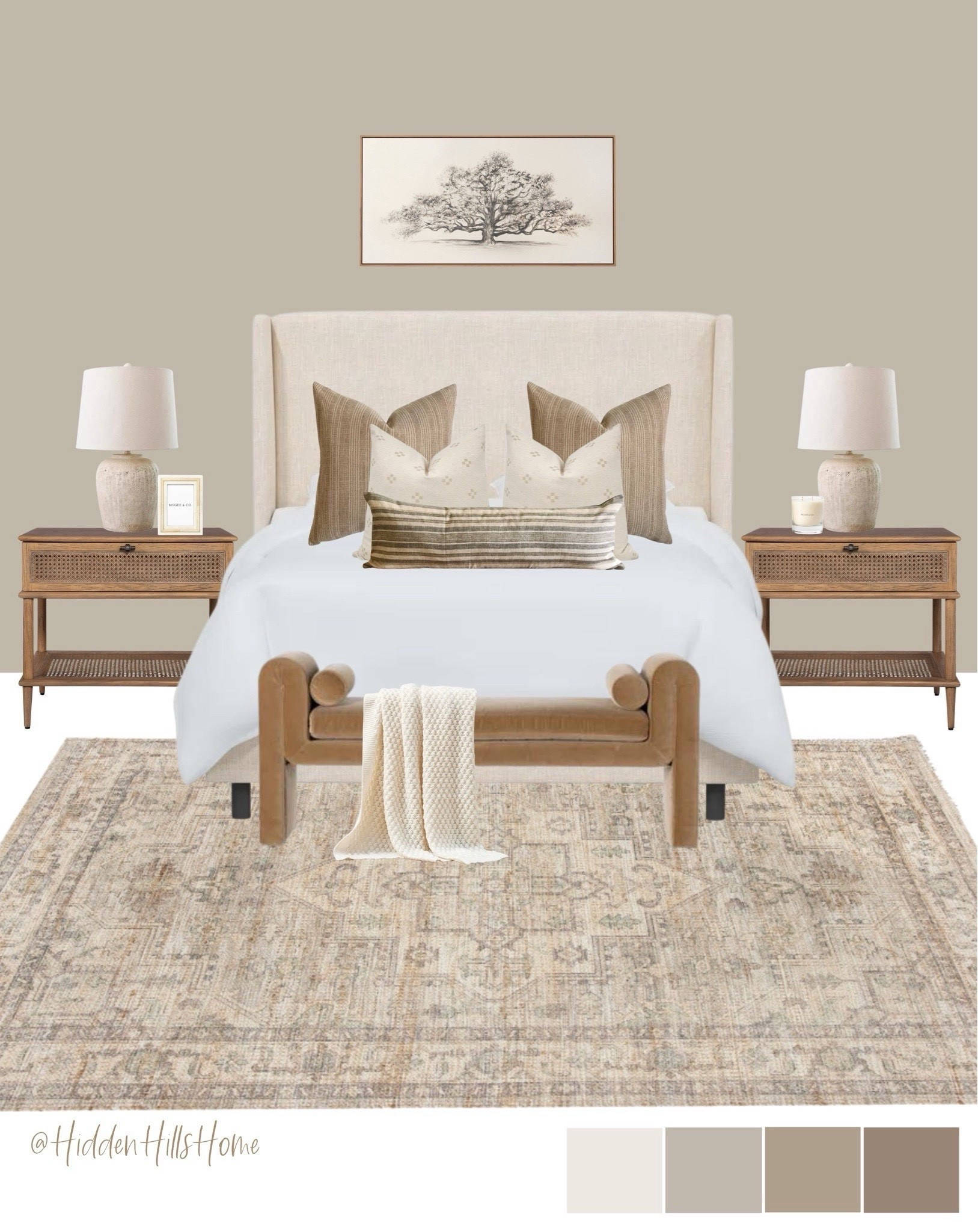 Neutral master bedroom mood board, bedroom rug, home decor ideas, nightstands, primary bedroom design inspo, bedroom decor ideas #bed


#LTKSaleAlert #LTKHome