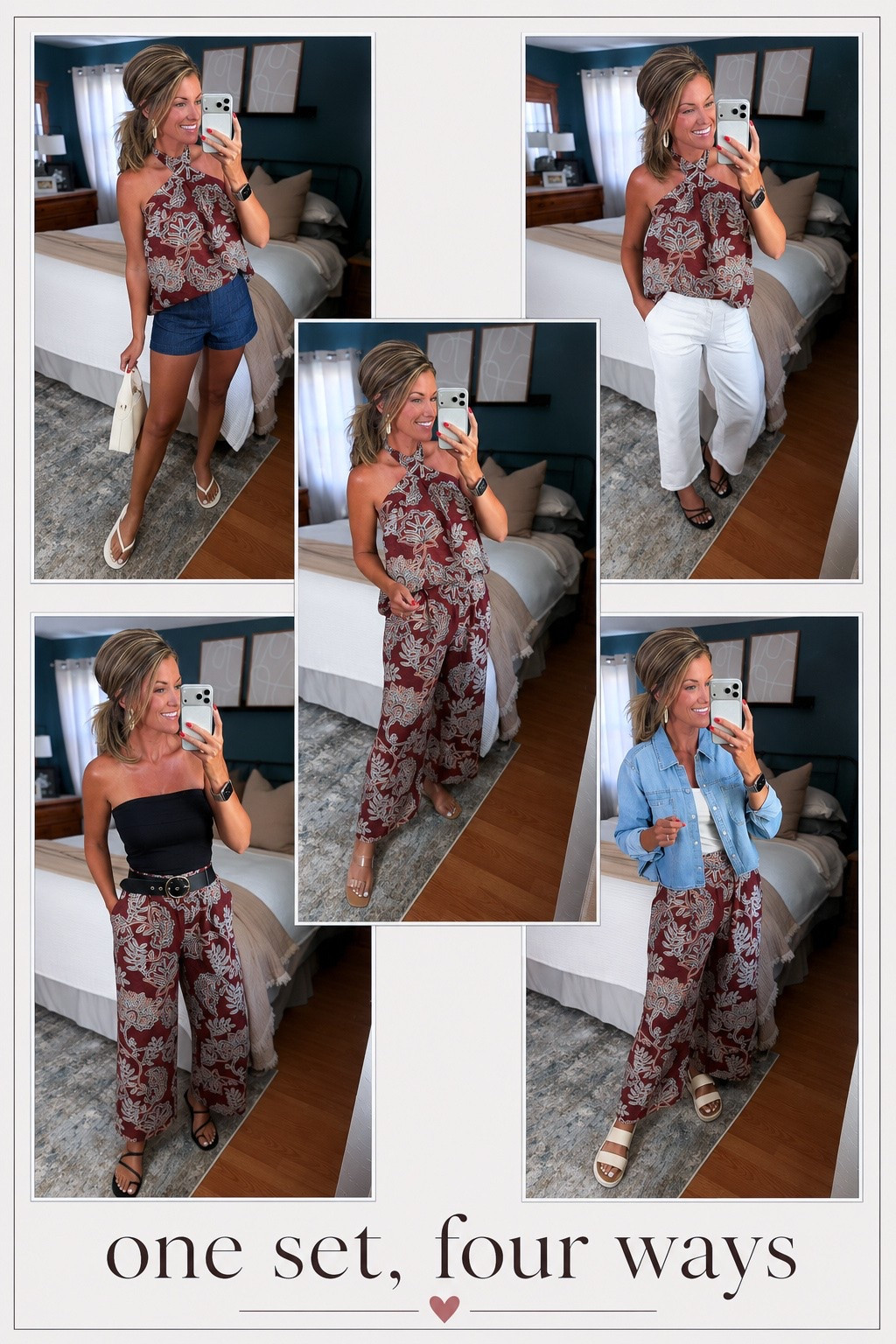 Walmart separates that can be styled as a set or mixed n matched. 
Top/ small 
Pants/ small

#LTKOver40 #LTKSeasonal #LTKootd