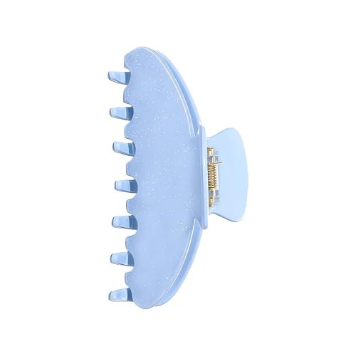 OideGuiing Durable Acetate Hair Clips - 4-Inch Sequin Blue Claw Clips for Fine and Thick Hair (Sequin Blue) | Amazon (US)