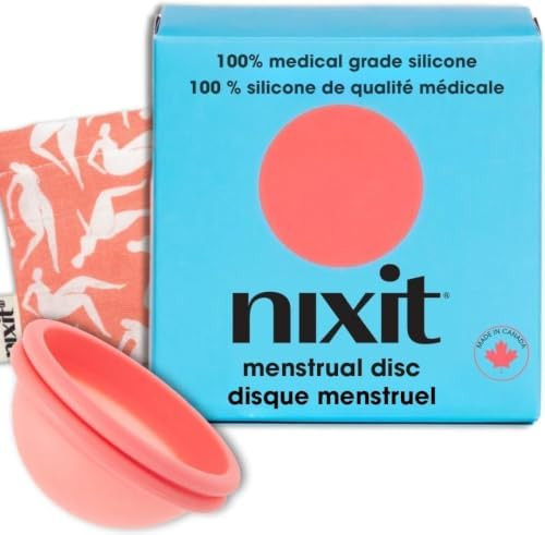 nixit Menstrual Disc | Ultra-Soft Medical-Grade Silicone | Reusable | Holds 2X Period Cup or 6 Ta... | Amazon (US)