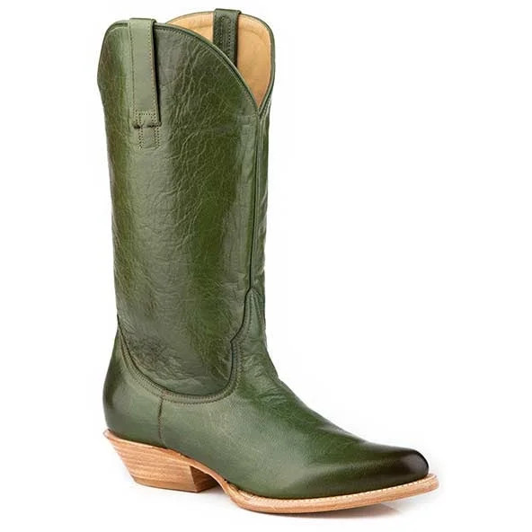 Women's Stetson Darby Leather Boots Handcrafted Green | Walmart (US)