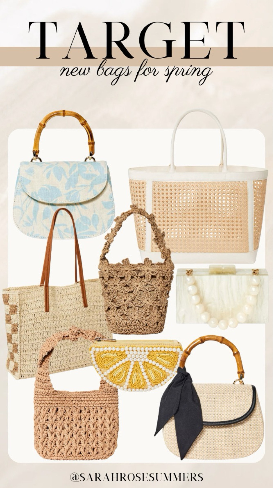 Target new bags for spring all under $50. Totes for the beach. Handbags for the spring. Resort wear accessories. Spring break trip accessory. 

#LTKFindsUnder50 #LTKItBag #LTKStyleTip