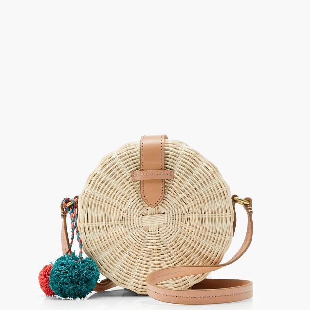 Circle straw crossbody bag | J.Crew US
