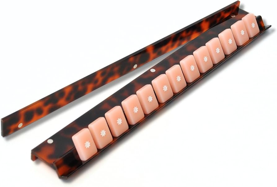 Tortoise Shell Acrylic Mahjong Rack Set with Fully Detachable Magnetic Pushers, 20 Inch Extended ... | Amazon (US)