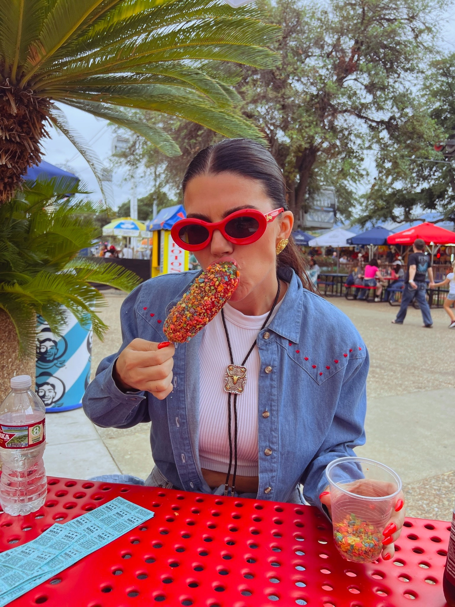 Red loewe sunglasses 