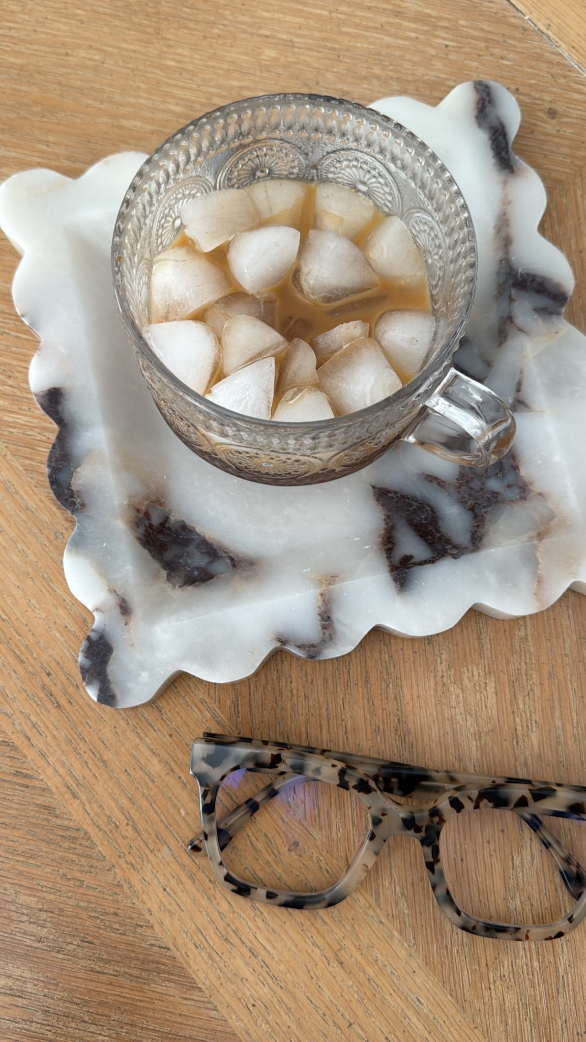 8/27/25 Flat lay of my first PSL of the season ☕️🍂 Linking my Amazon vintage-inspired coffee cups, my Amazon blue light glasses, and the little marble scalloped-edge catch-all plate I keep on my desk for a touch of cozy home decor ✨

#LTKHome
